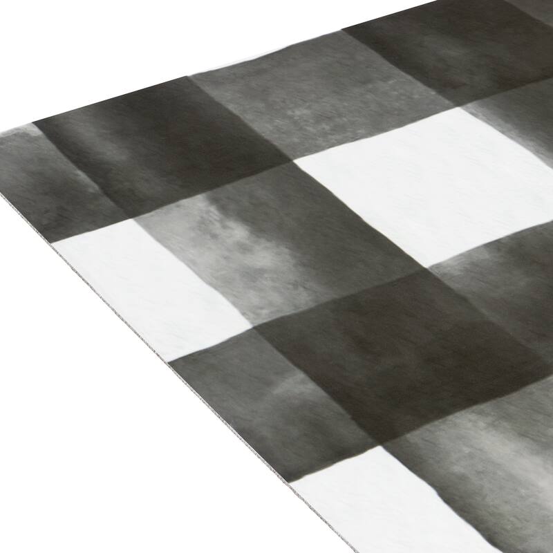 Retro 12x12 Peel & Stick Floor Tile Watercolor Check 20 Tiles/20 sq ft
