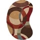 preview thumbnail 85 of 97, Mayflower Handmade Modern Circles Wool Area Rug Brown/Rust - 6' x 9' Kidney - Runner/Rectangle