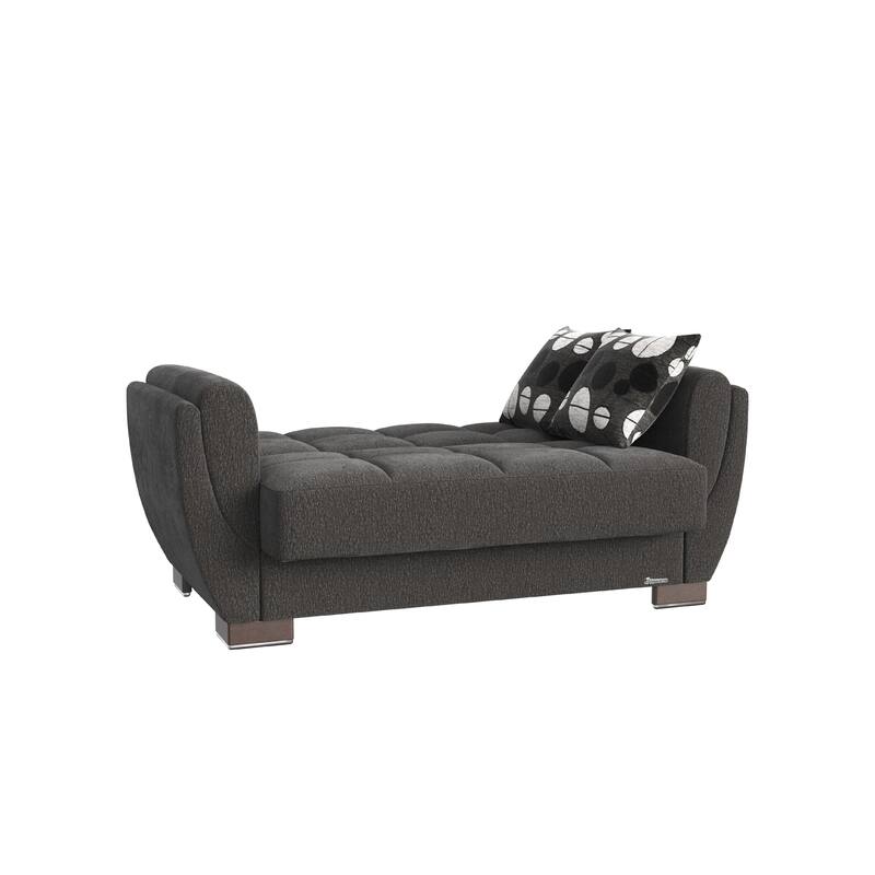 Collection Upholstered Convertible Loveseat With Storage