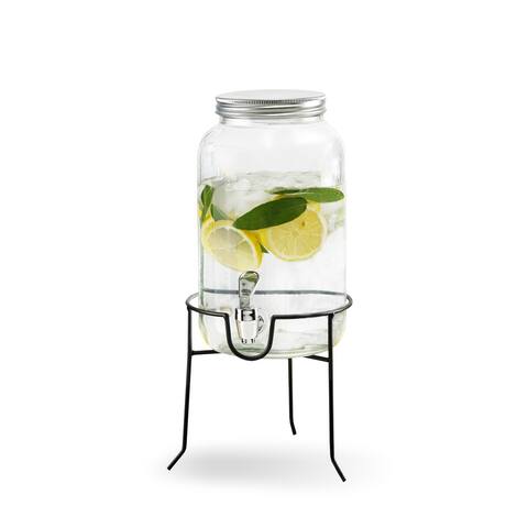Orchard Hill Beverage Dispenser With Wire Stand 1 Gal