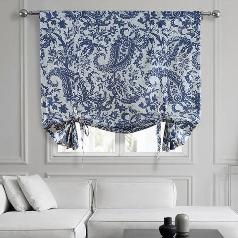 Exclusive Fabrics Edina Printed Cotton Tie-Up Window Shade - 46 X 63