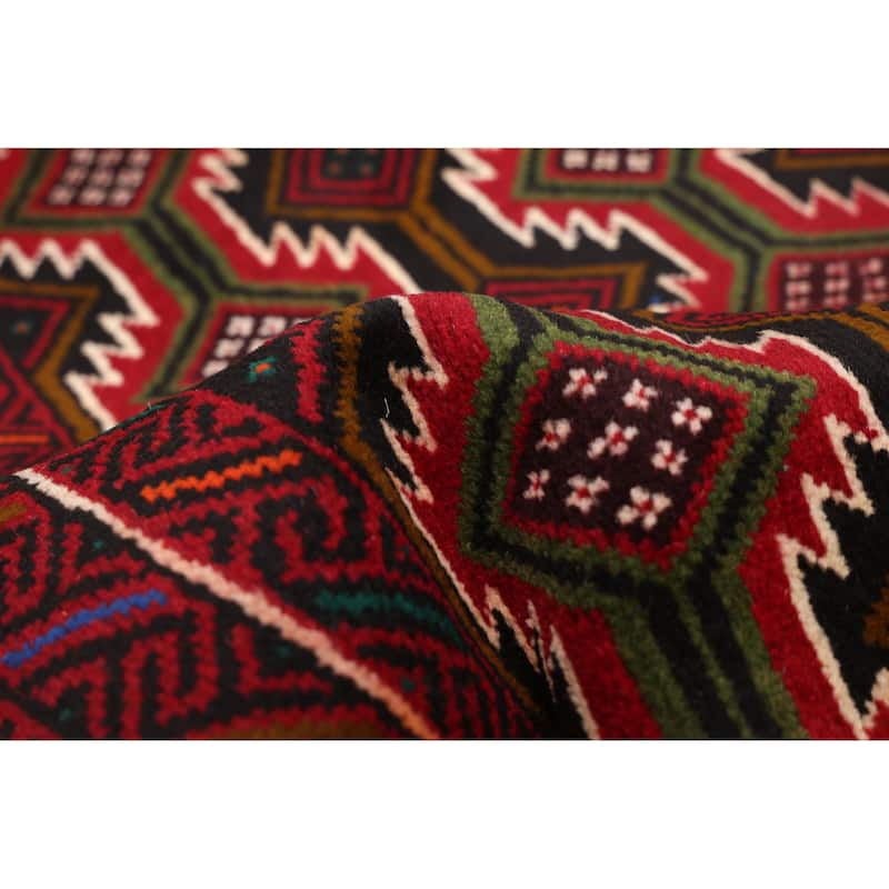 ECARPETGALLERY Hand-knotted Teimani Red Wool Rug - 2'3 x 6'7