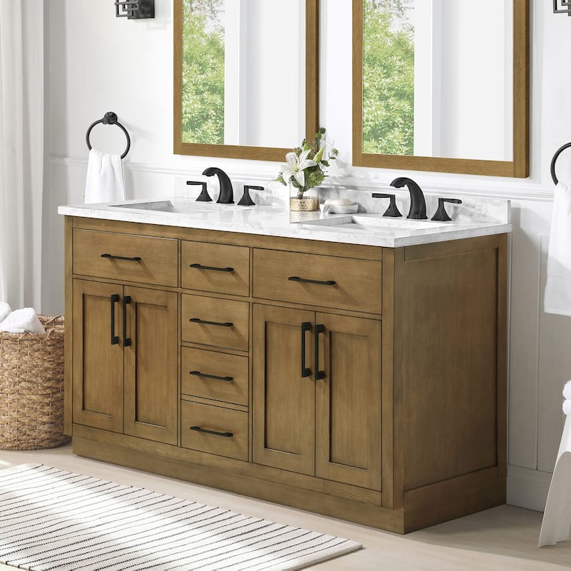 Athea Bathroom Vanity with White Engineered Marble Top