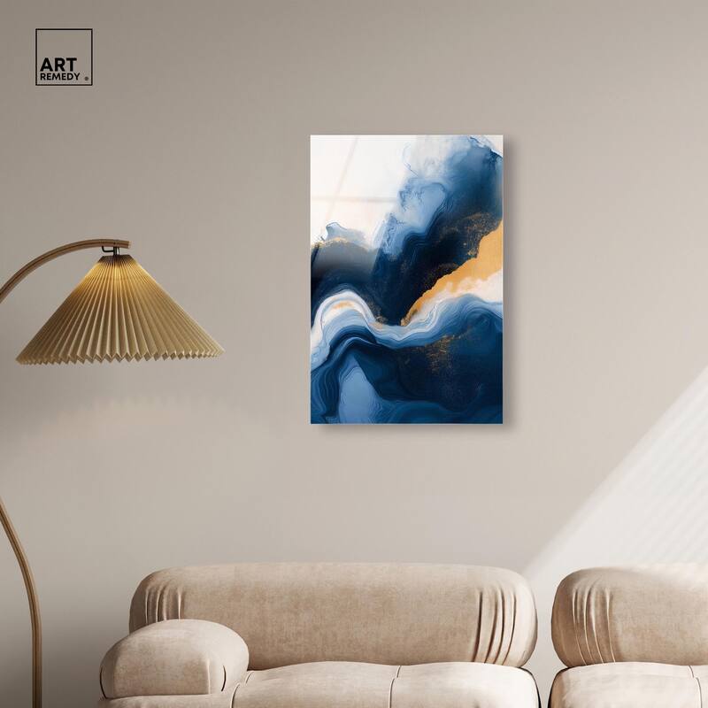 Blue Deep III Acrylic by Art Remedy, Ready to Hang