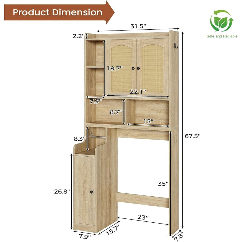 Over The Toilet Bathroom Storage Cabinet Toilet Storage Shelves