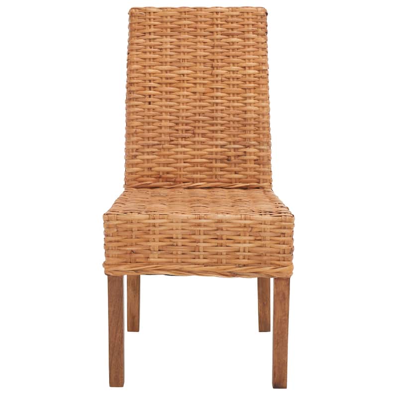 SAFAVIEH Marcy Brown Side Chair (Set of 2) - 18.1" W x 19.7" L x 39" H - 19"W x 22"D x 39"H