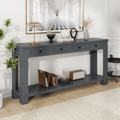 Console Table/Sofa Table with Storage Drawers and Bottom Shelf