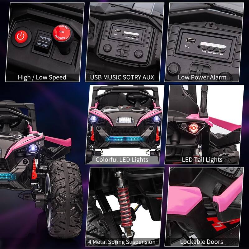 24V 10Ah 2 Seaters Ride on UTV with Remote Control