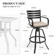 preview thumbnail 22 of 37, 3/5-Piece Outdoor Bar Stool Set Aluminum Swivel Bar Stools with Sunbrella Cushion