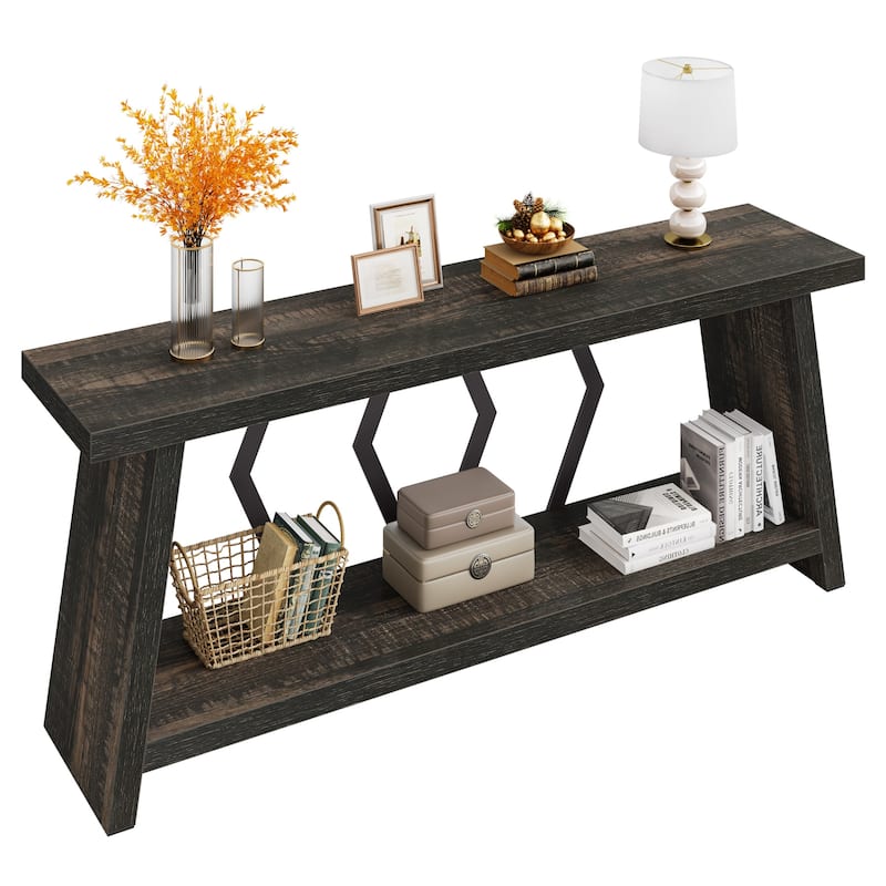 70.86-inch Wood Sofa Console Accent Table for Entryway
