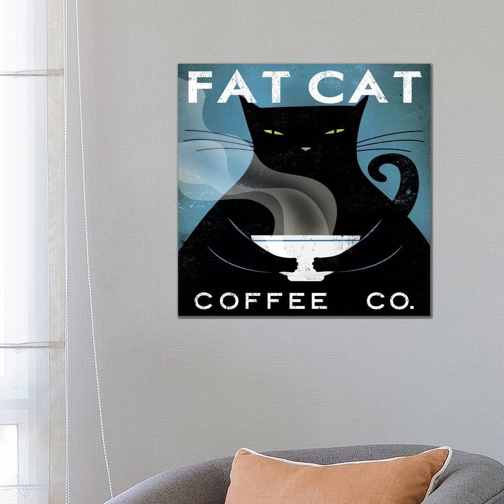 iCanvas "Fat Cat Coffee Co." by Ryan Fowler Canvas Print