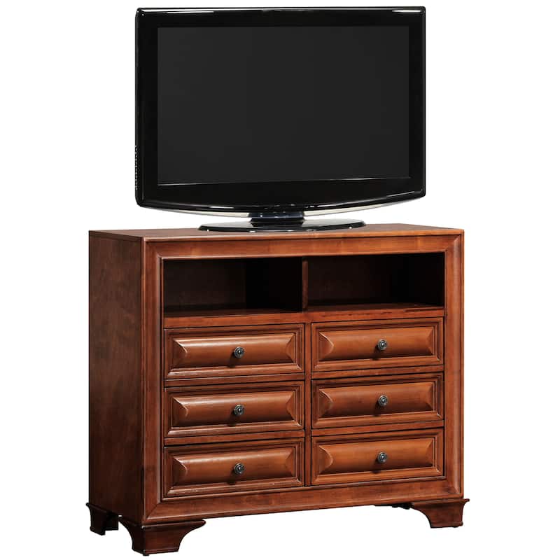 LaVita 6-drawer Wood TV Media Chest - Oak