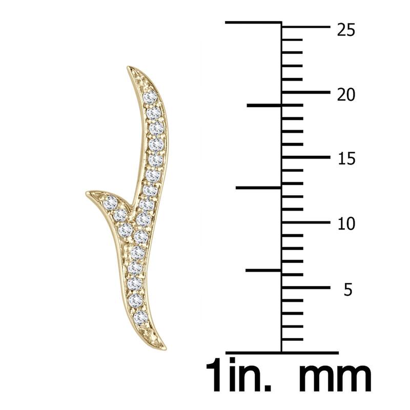 Marquee 1/5 Carat TW Diamond Climber Earrings in 14K Yellow Gold
