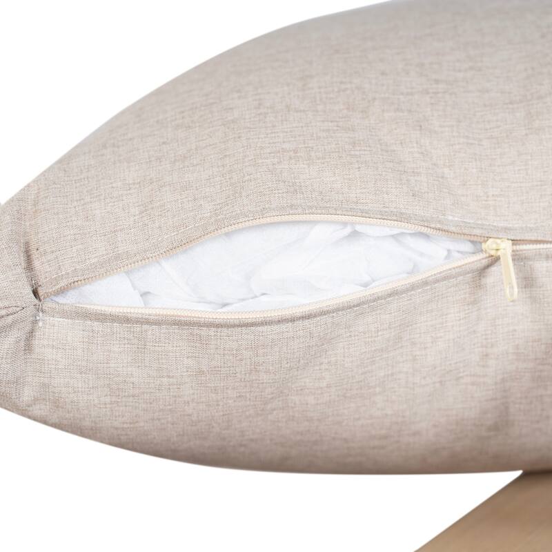 Christopher Knight Home - Hartford 4-Piece Outdoor Acacia Wood Patio Seating Set with Wicker Back and Cushions