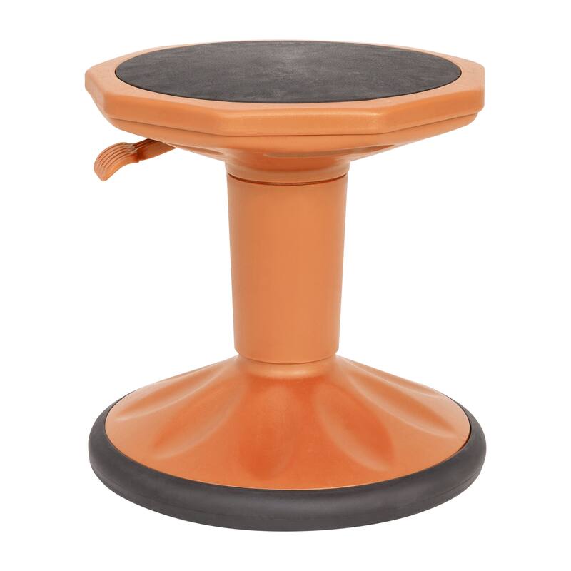 Kids Adjustable Height Active Learning Stool for Classroom and Home - 13"D x 13"W x 13.5" - 18.25"H