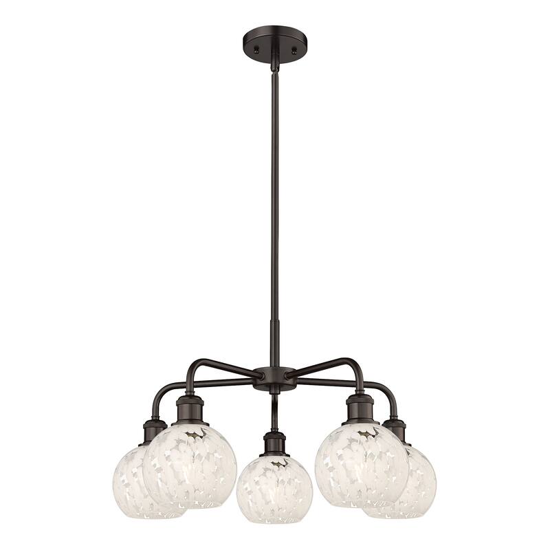 Innovations Lighting 516-5C-14-24-White Mouchette-Indoor Chandelier