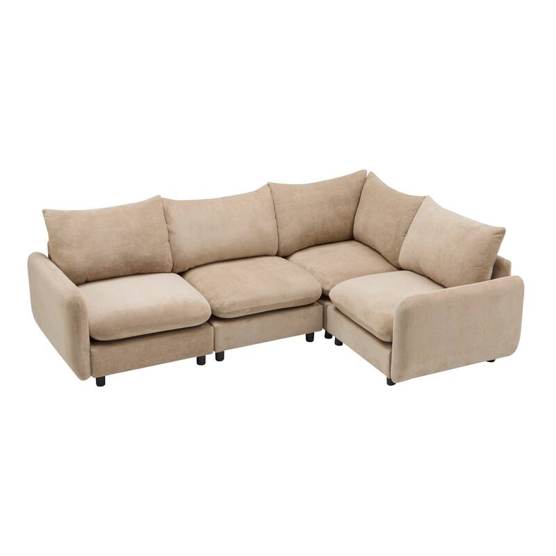 Christopher Knight Home - Evelyn Modern Modular Upholstery L-Shaped Sectional Sofa