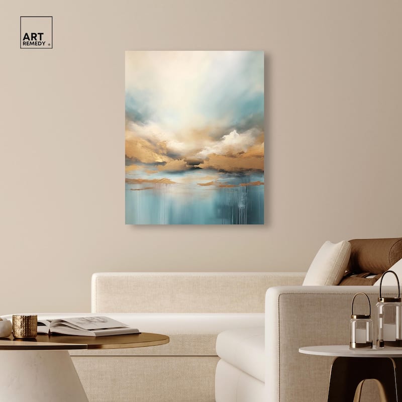 Cloudscape in Gold I Canvas by Art Remedy, Gallery Wrapped