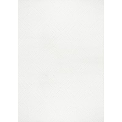 Pasargad Home Turkish Shag Collection Ivory Area Rug Plush 1 Inch Pile