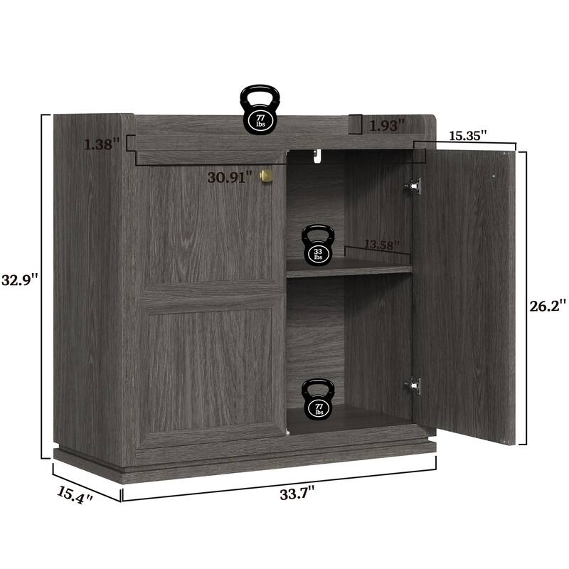 Multifunctional Minimalist Side Cabinet with 3D Design