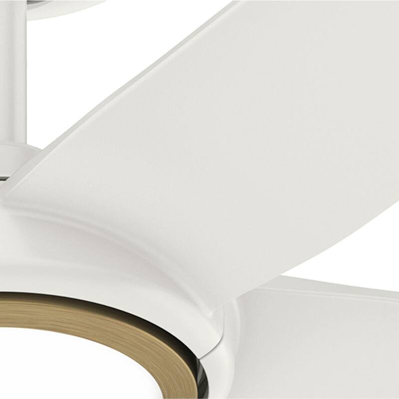 Hunter Zentech Wi-Fi ENERGY STAR Damp Rated Ceiling Fan w/ LED Light and Handheld Remote - Modern & Contemporary - SMART FAN!
