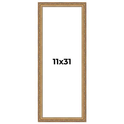 11x31 Frame Red Solid Wood Picture Frame Width 1.75 Inches | Interior Frame Depth 1 13/16 Inches