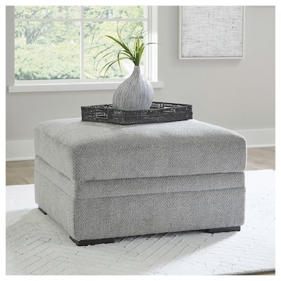 Signature Design by Ashley Casselbury Cement Ottoman with Storage