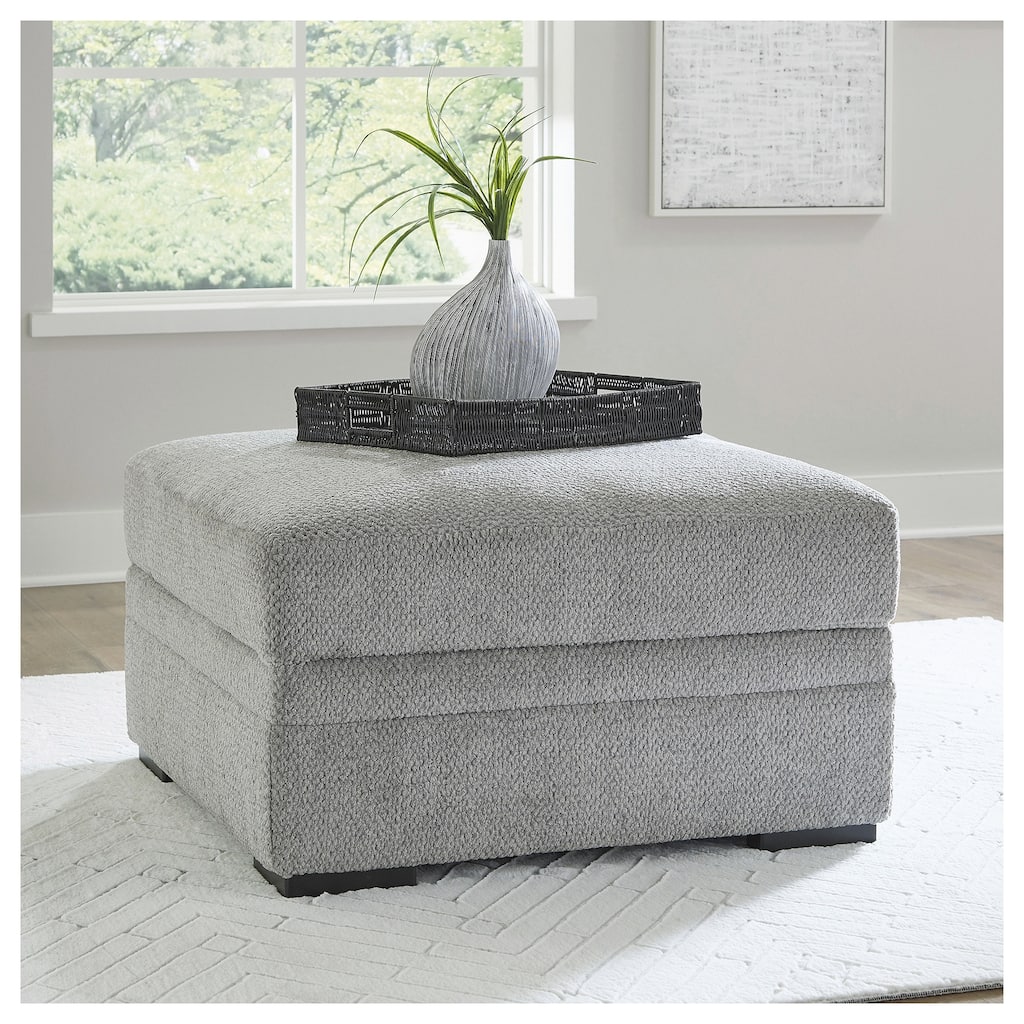 Signature Design by Ashley Casselbury Cement Ottoman with Storage