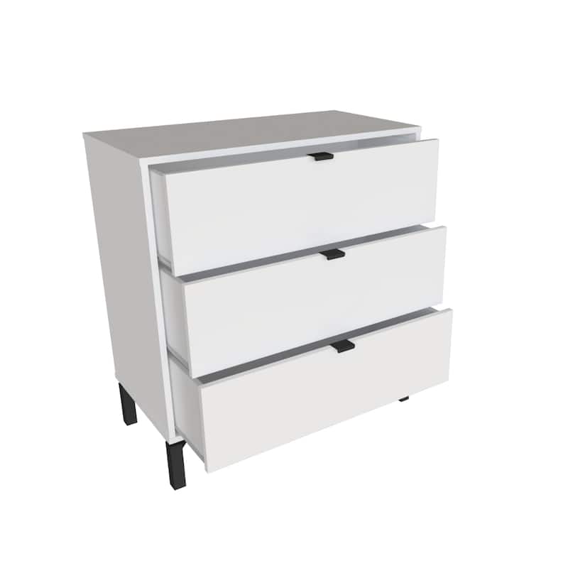 30 Inch Dresser with 3 Drawers for Bedroom or Office Storage