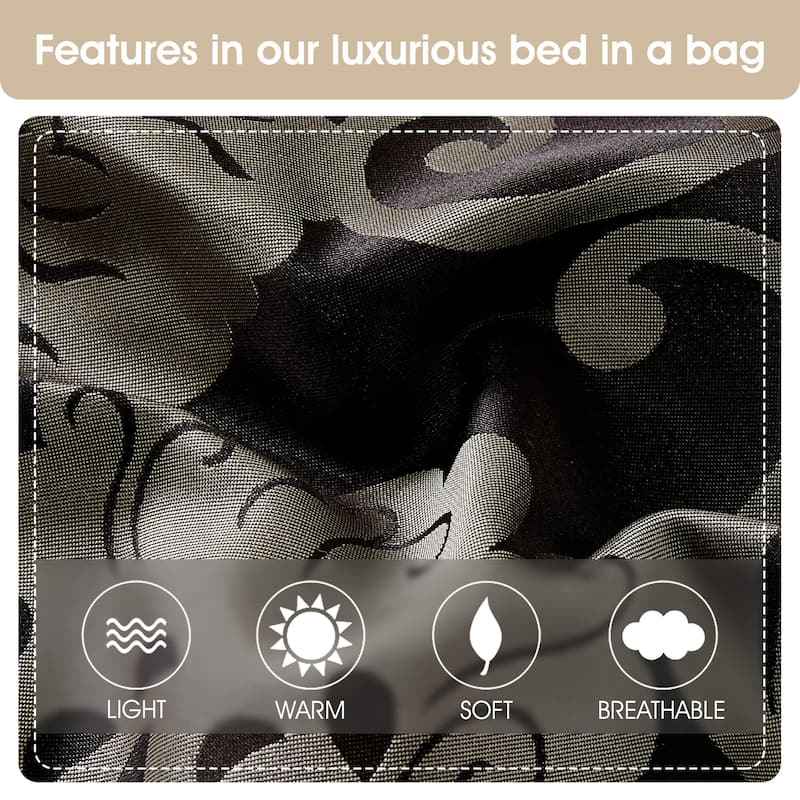 Nanshing Brie 7 Piece Floral Jacquard Comforter Set