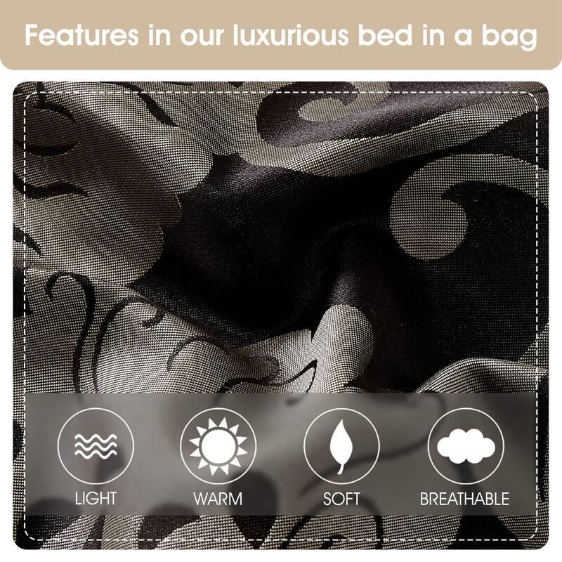 Nanshing Brie 7 Piece Floral Jacquard Comforter Set