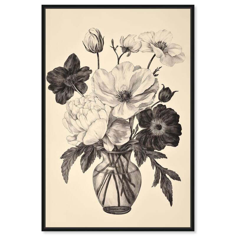 Antique Aria Canvas by Art Remedy - Black - 16" x 24"