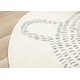preview thumbnail 11 of 11, Round Kids Cream Grey Teddy Bear Area Rug, 5'3" x 5'3" - 5'3" x 5'3"