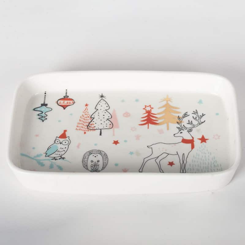 Christmas In The Forest Decorative Tray