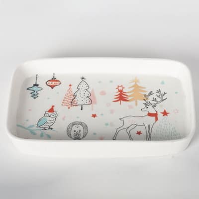 Christmas In The Forest Decorative Tray