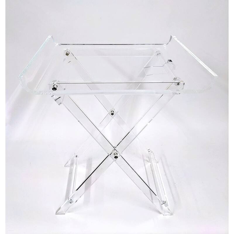 Designstyles Acrylic Folding Tray Table W/ Rounded Edges On Sale