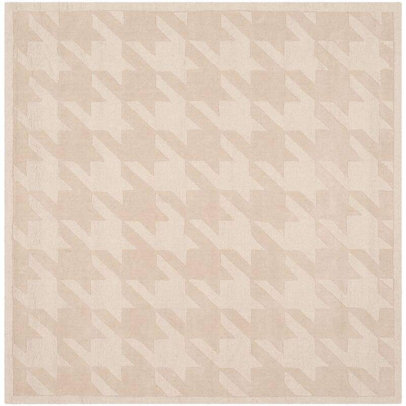 SAFAVIEH Handmade Impressions Unity Modern Wool Rug - 6' Square - Creme