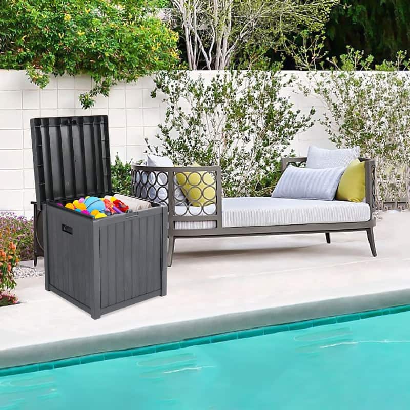 51 Gallons Water Resistant Plastic Deck Box - N/A