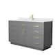 Option Dark Gray, Gold Trim, White Cultured Marble Top