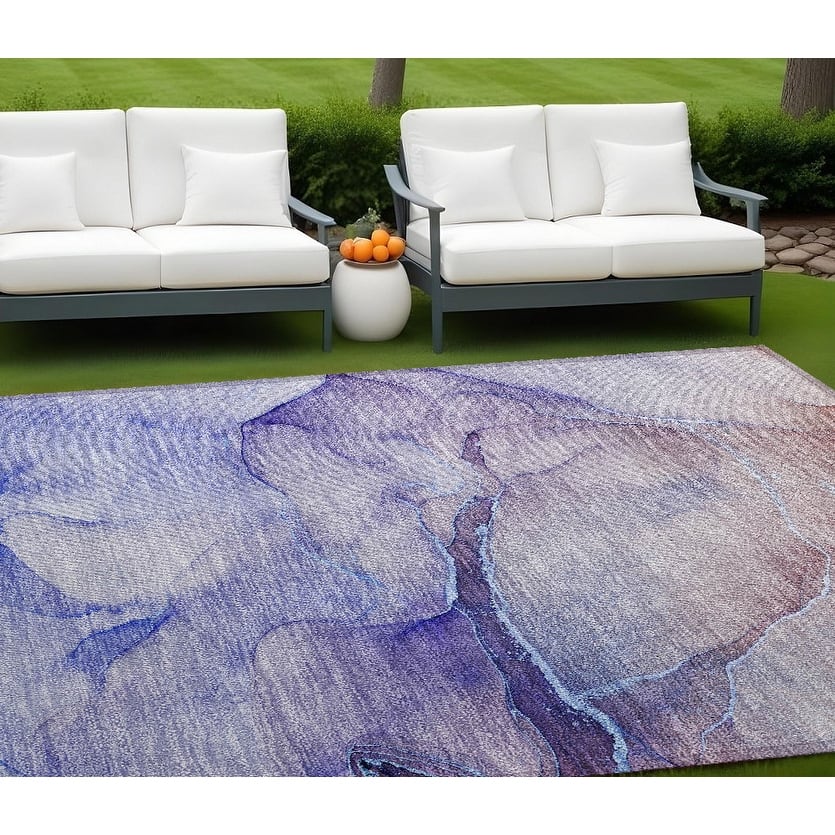 Fax Unique Abstract Weather Resistant Versatile Elegance Outdoor Rug