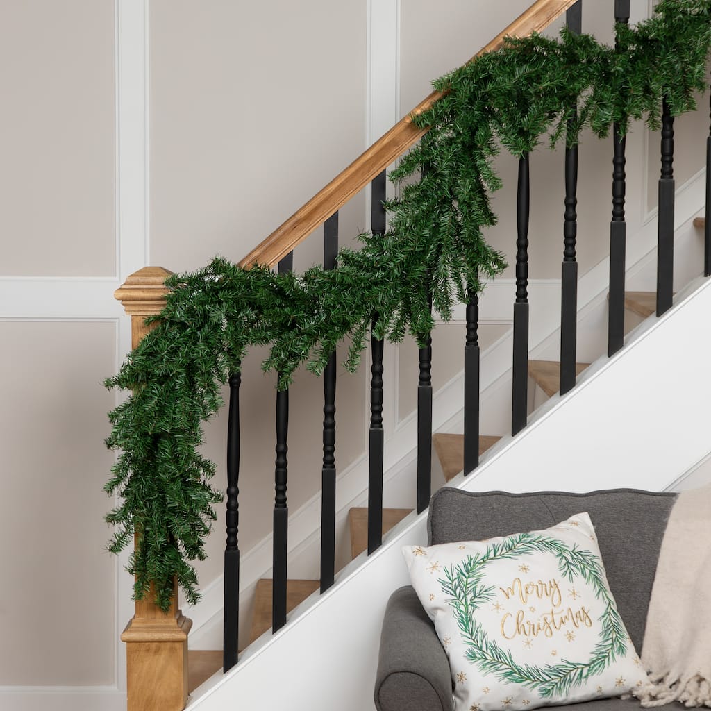 Canadian Pine Artificial Christmas Garland - 9' x 14" - Unlit