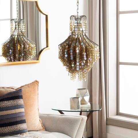 Artistic Weavers Hughes Glam Acrylic Tassels 1-light Chandelier - 30"H x 16"W x 16"D