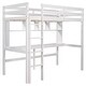 preview thumbnail 15 of 16, Sturdy Twin Size Loft Bed with Desk, Shelves, and Ladder