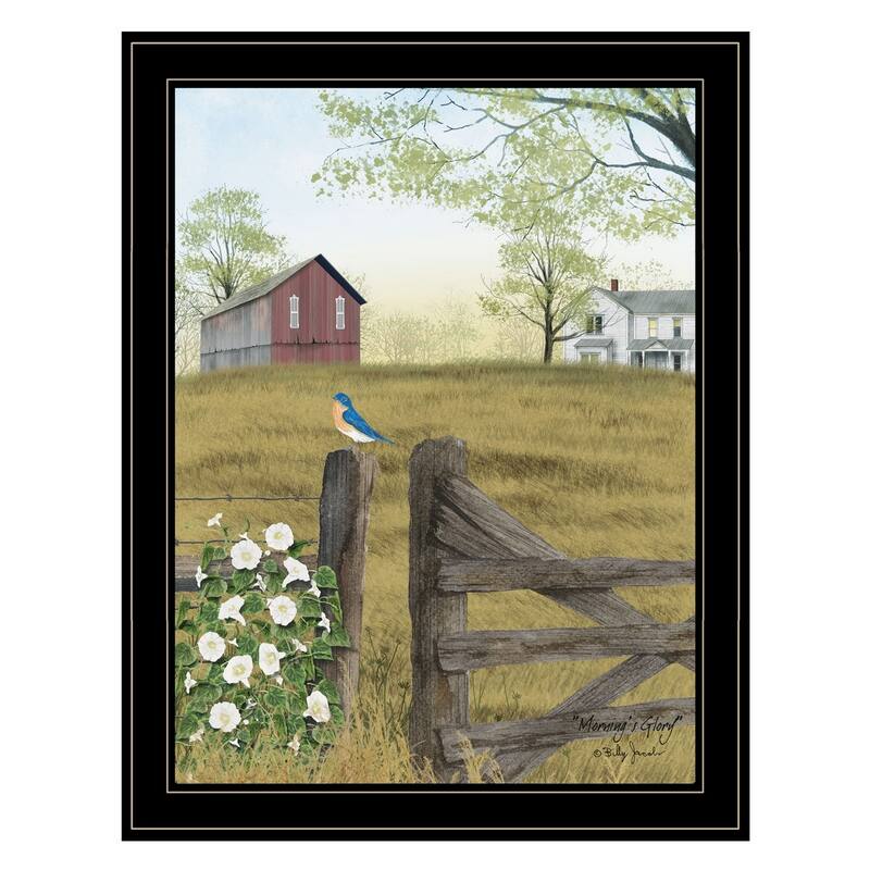 TrendyDecor4U Farmhouse "Morning's Glory" Framed Print Wall Art by Billy Jacobs