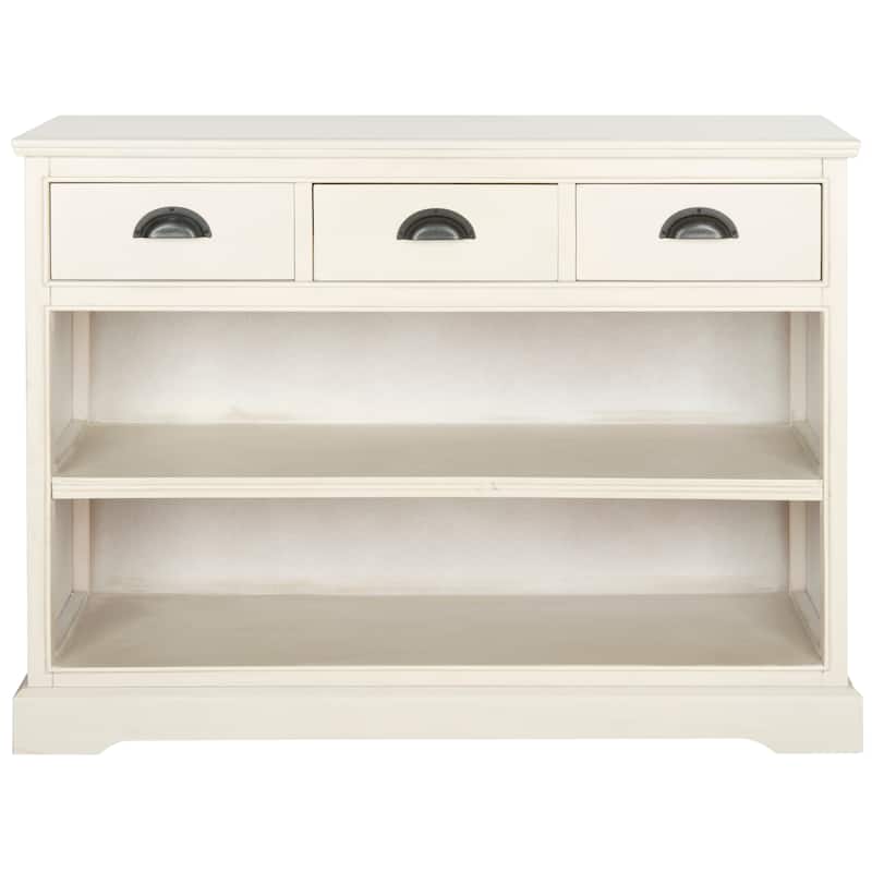 SAFAVIEH Ednah Grey Storage Bookshelf Unit - 39.4" x 13.8" x 29.9" - 39Wx14Dx30H - White