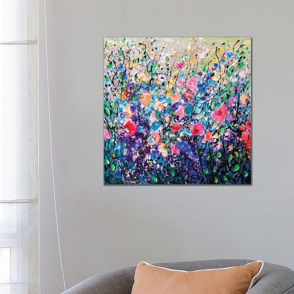 iCanvas " Colorful Flowers Painting " by OLena Art Canvas Print