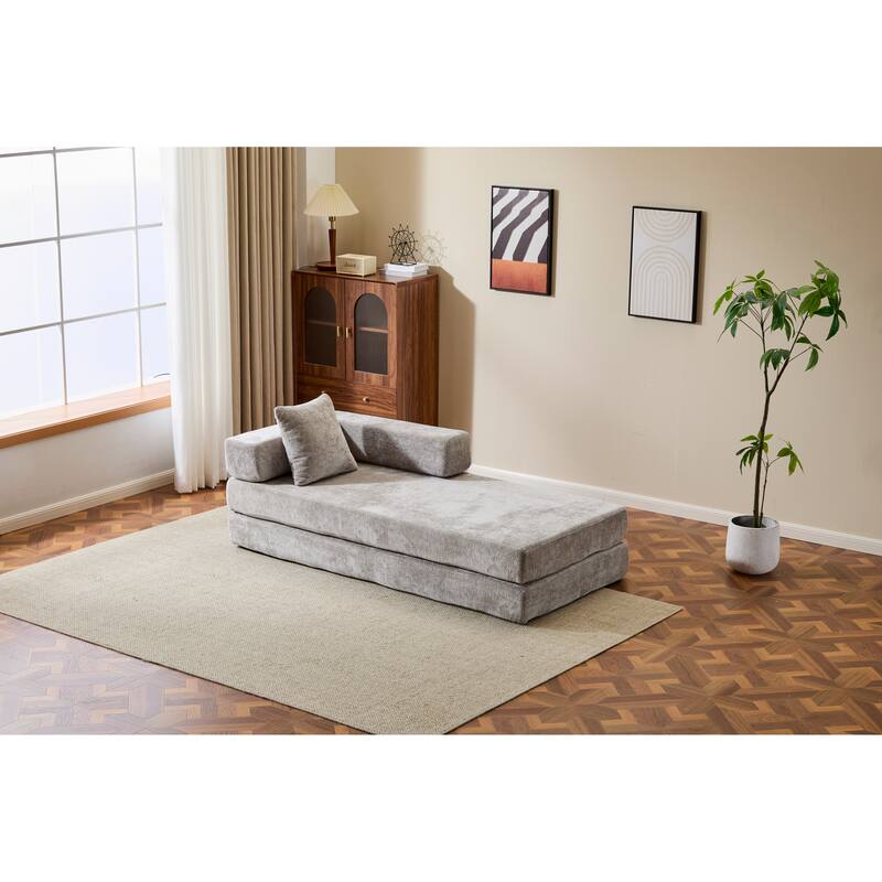 Floor Couch,Compression Sofa,Convertible Floor Sofa Bed-with Pillow Back Support Armrest,Comfy Futon Couch Lounge Sleeper Bed
