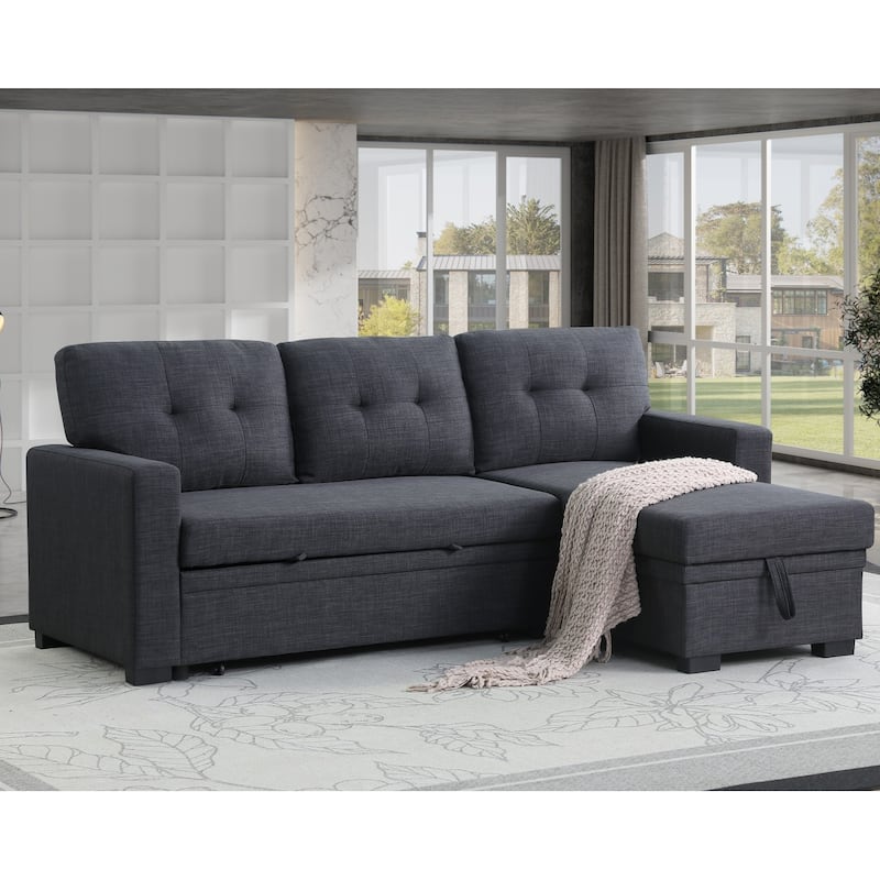 Modern Living Room Modular Sofa with Pull-out Bed and Hidden Storage