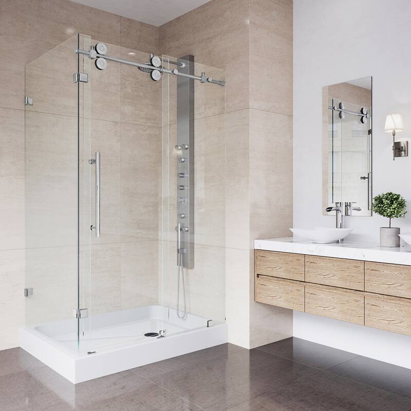 VIGO Winslow Frameless Sliding Shower Enclosure