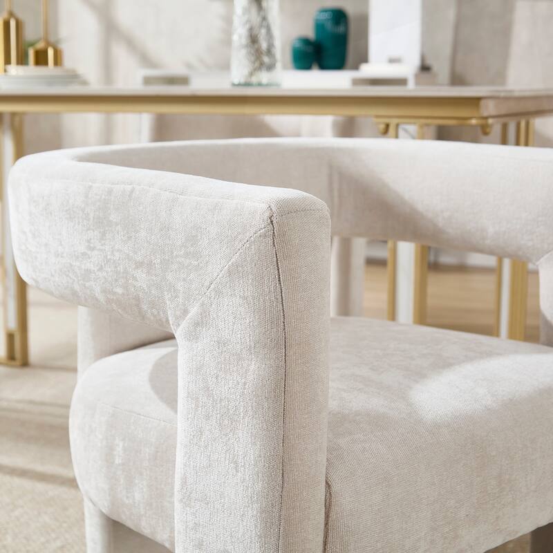 Comfortable Fabric Upholstered Dining Chair Set for Various Spaces